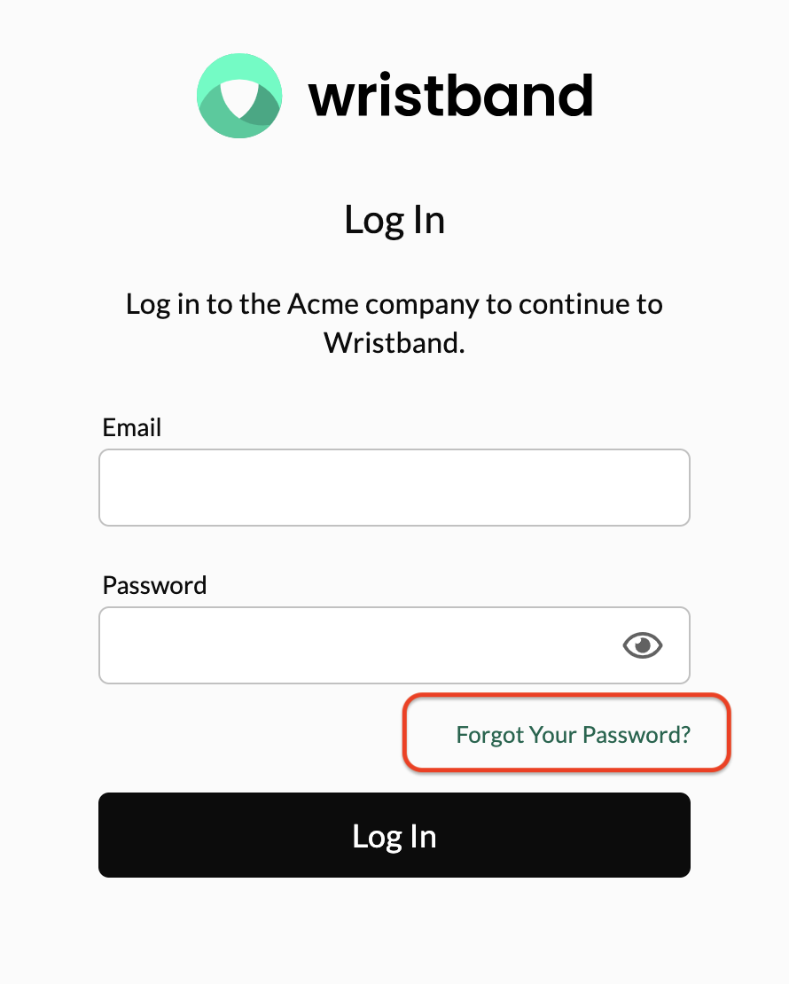 Forgot Password Link