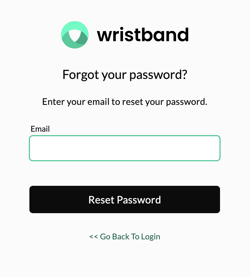 Forgot Password Screen