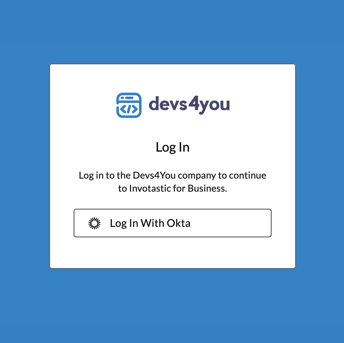 Okta Login Button